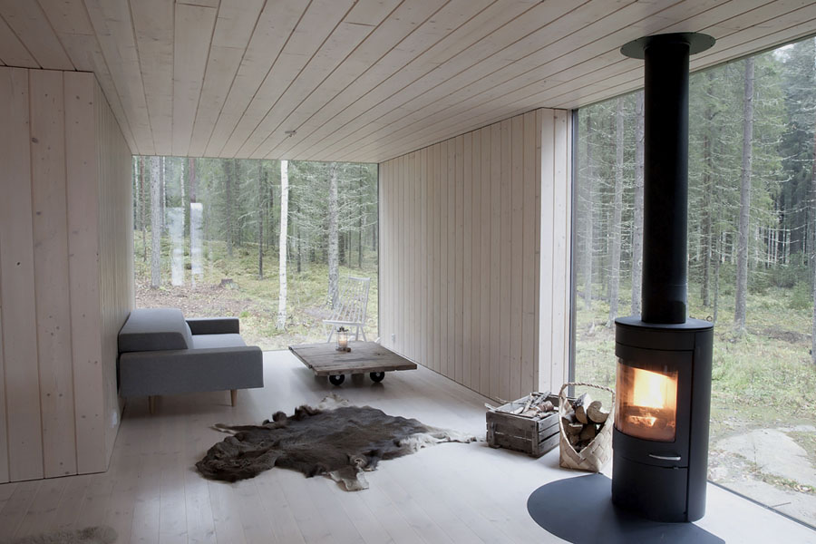 Minimal Finnish forest home - via Coco Lapine
